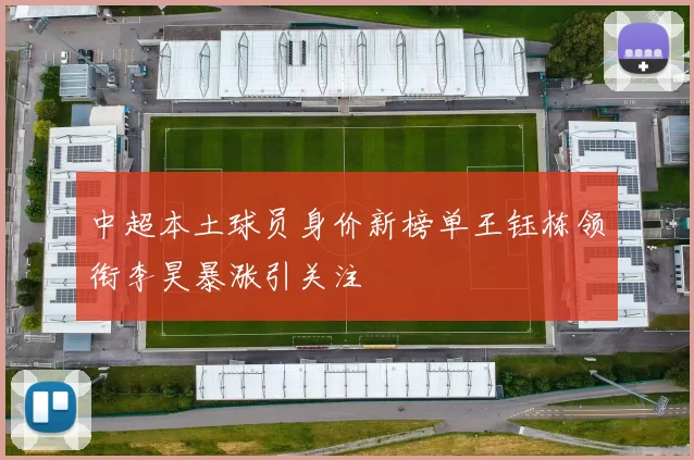 中超本土球员身价新榜单王钰栋领衔李昊暴涨引关注